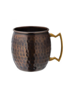 Aged Copper Hammered Round Mug 19oz (54cl)