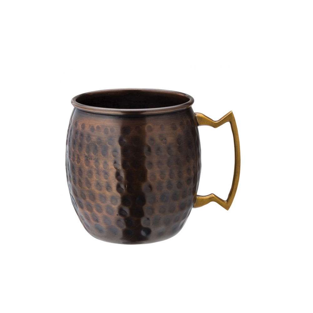 Aged Copper Hammered Round Mug 19oz (54cl)