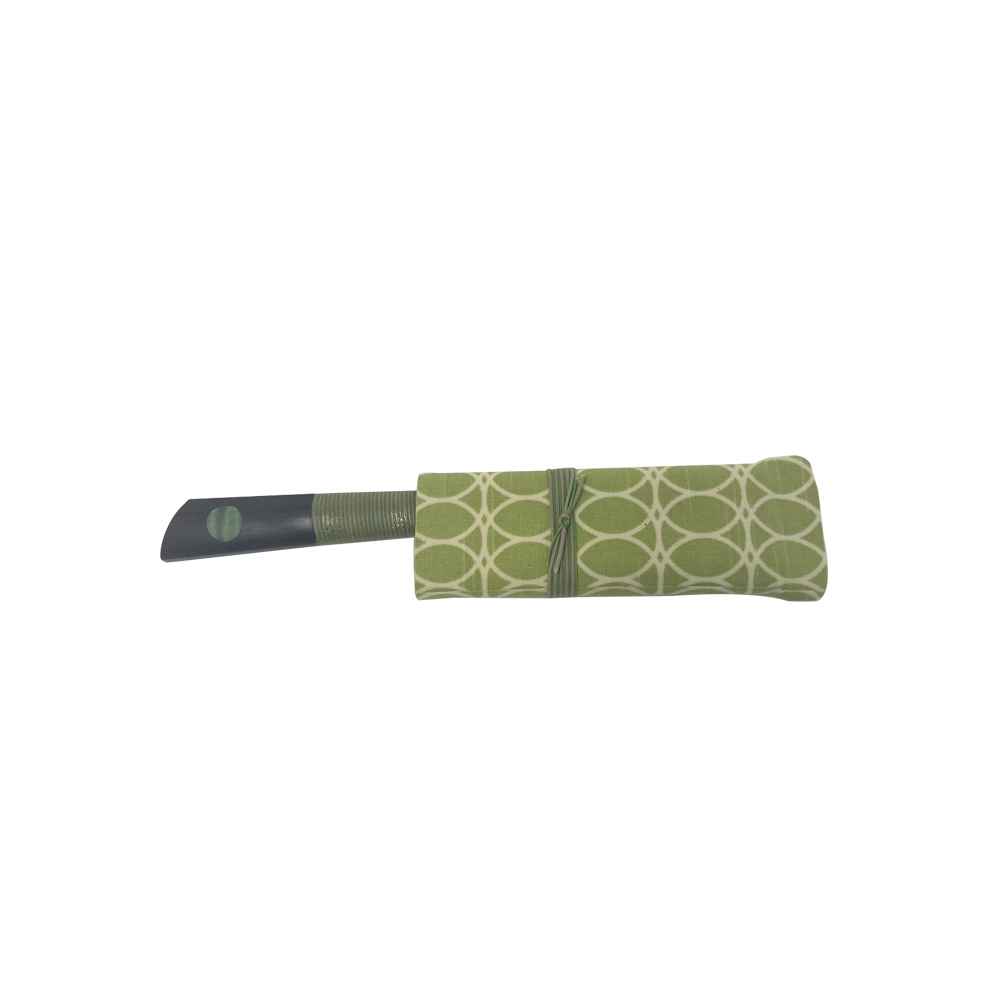 Tribal French African Blackwood With Green Inlay - Image 2