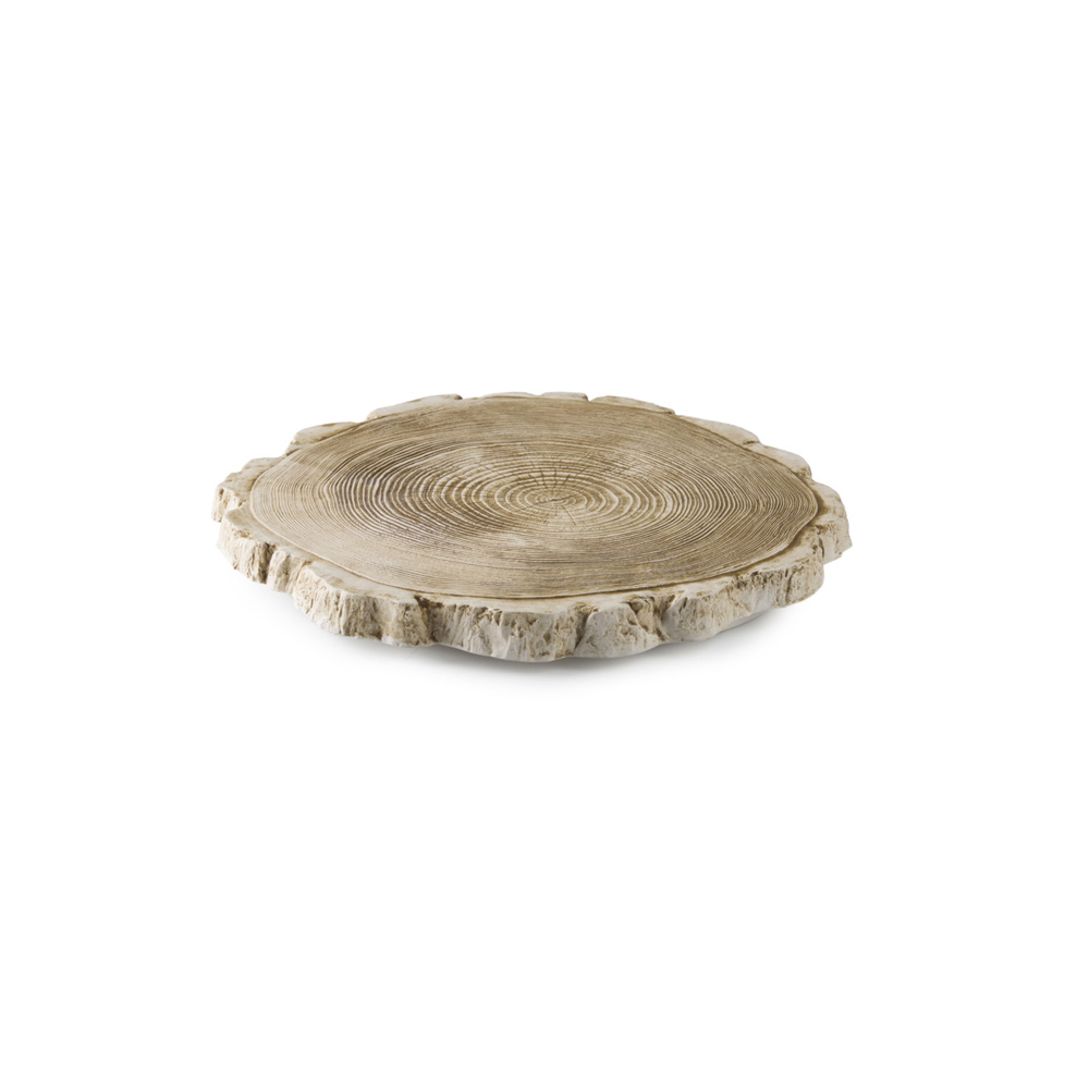 Wood Slice Porcelain Plate