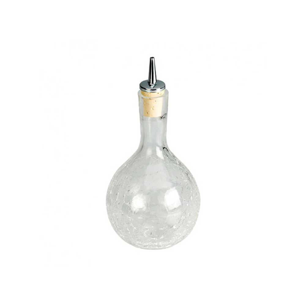 Dash Bottle Round Crackle Glass 33cl