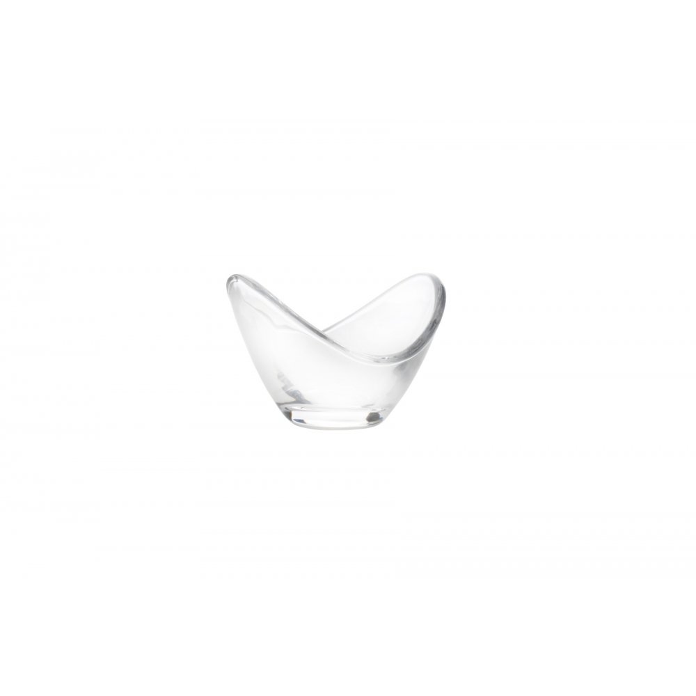 Bowl 10X8.5Xh6.5cm Glass Deep Bowed Rim