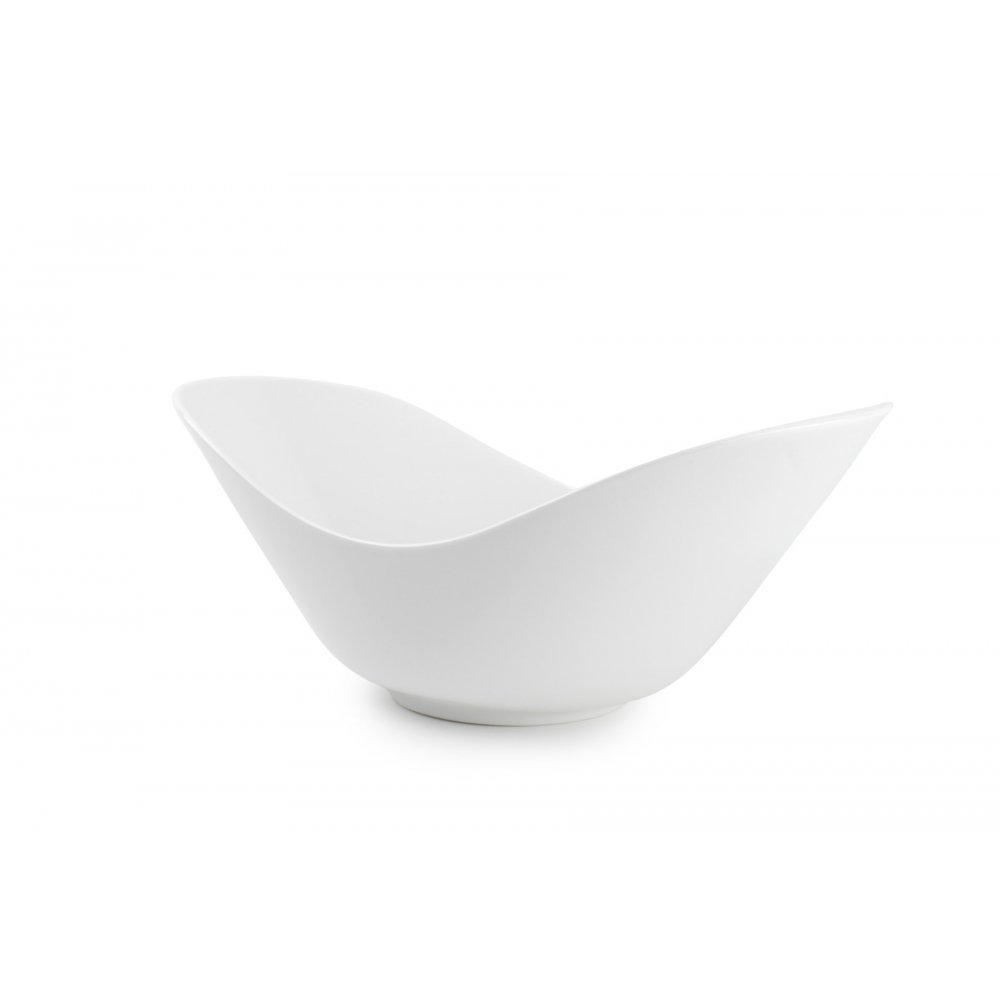 Bowl 28X16.5Xh11.5cm Oval Bowed Rim