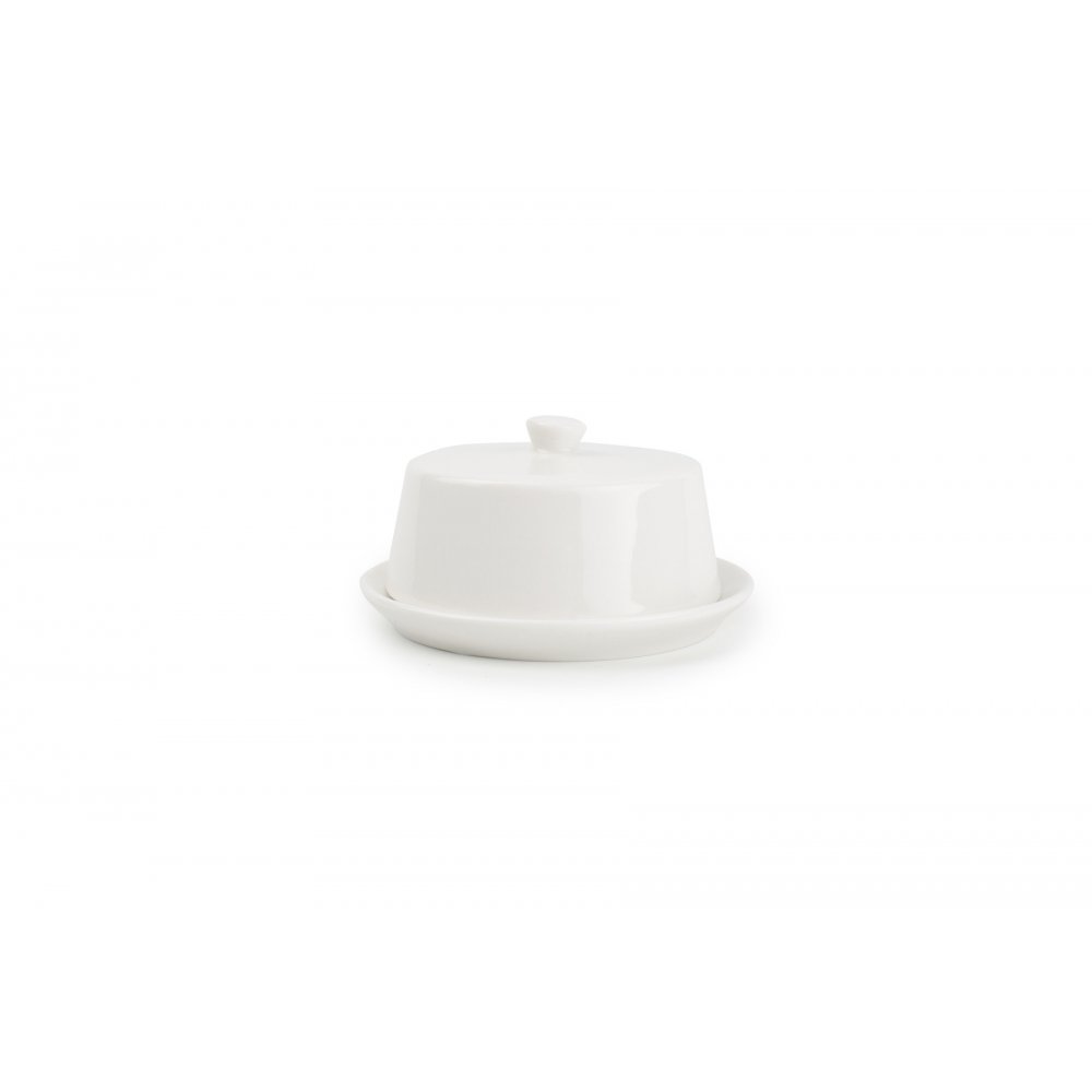 Butter Dish 8.5Xh3.5cm Round with Cover Eon