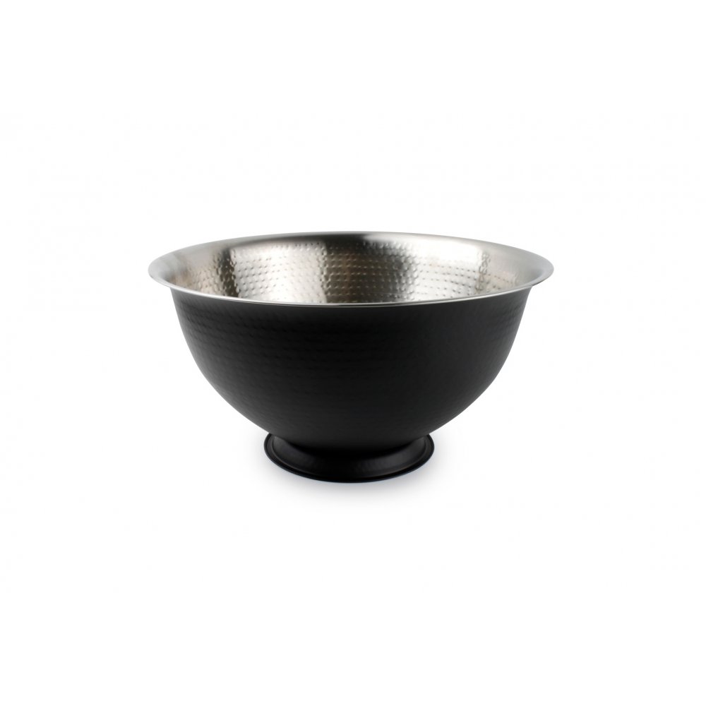Champagne Cooler 39Xh20cm Black Hammered Ss