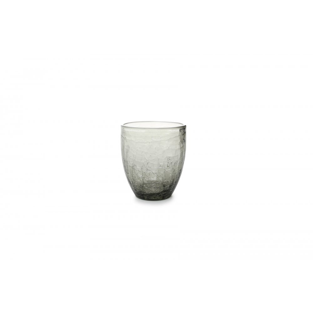 Glass 0.25L Grey Crackle