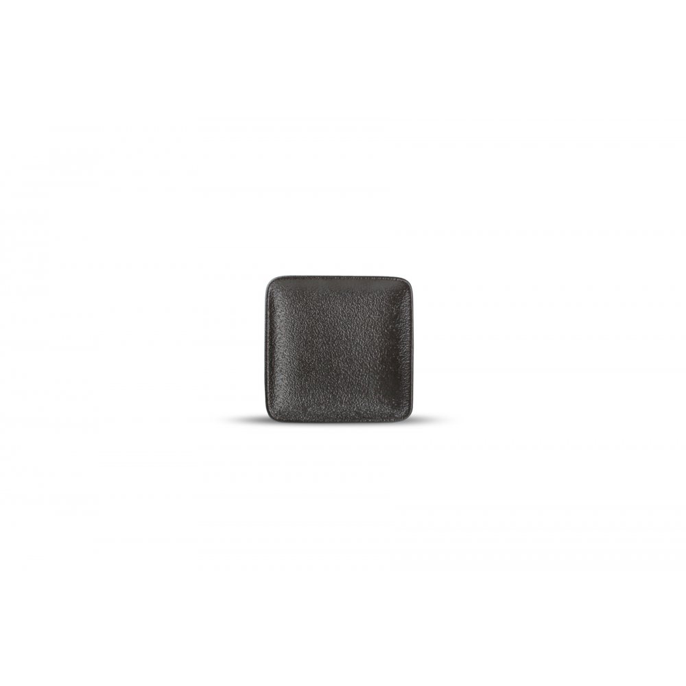 Plate 10X10cm Square Black Dusk