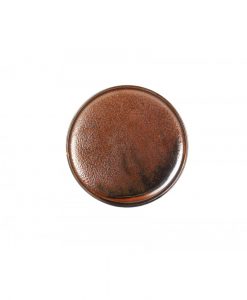 Plate 20cm Round Dark Brown Escura