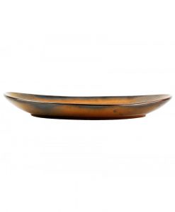 Plate 33X22,5cm Oval Dark Brown Escura