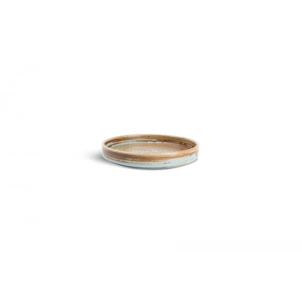 Plate W/Upstand.Rim 17.5Xh2.5cm Brown/Green Escura