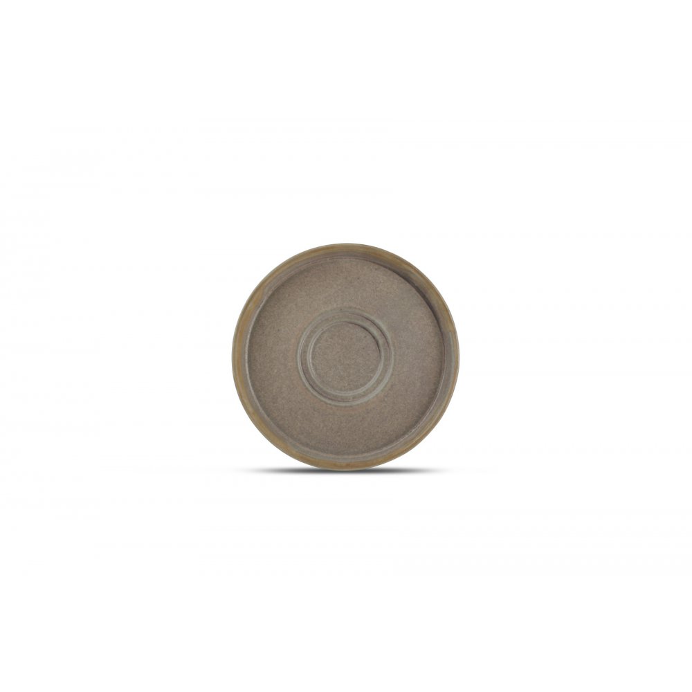 Saucer 14cm Upst.Rim Cup 8cl/14cl Structo Brown