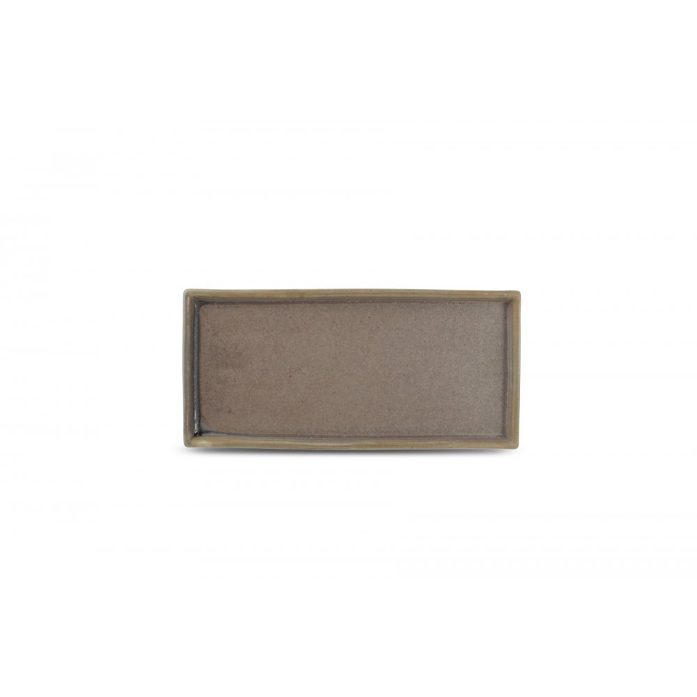 Serving Dish 22X10cm Upstanding Rim Structo Brown