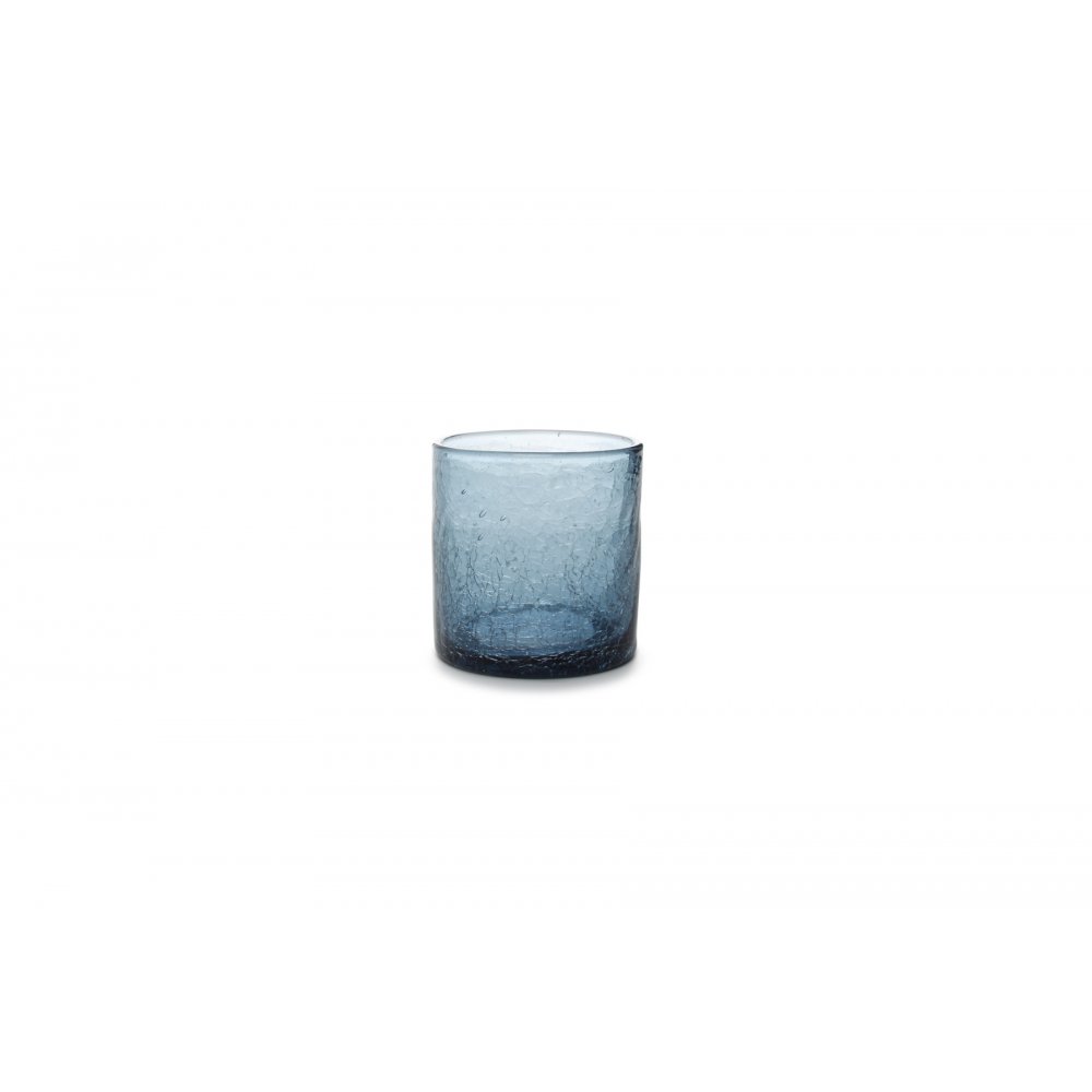 Whisky Glass 0.22L Blue Crackle