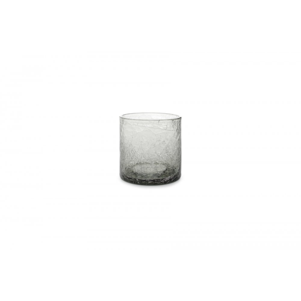 Whisky Glass 0.22L Grey Crackle