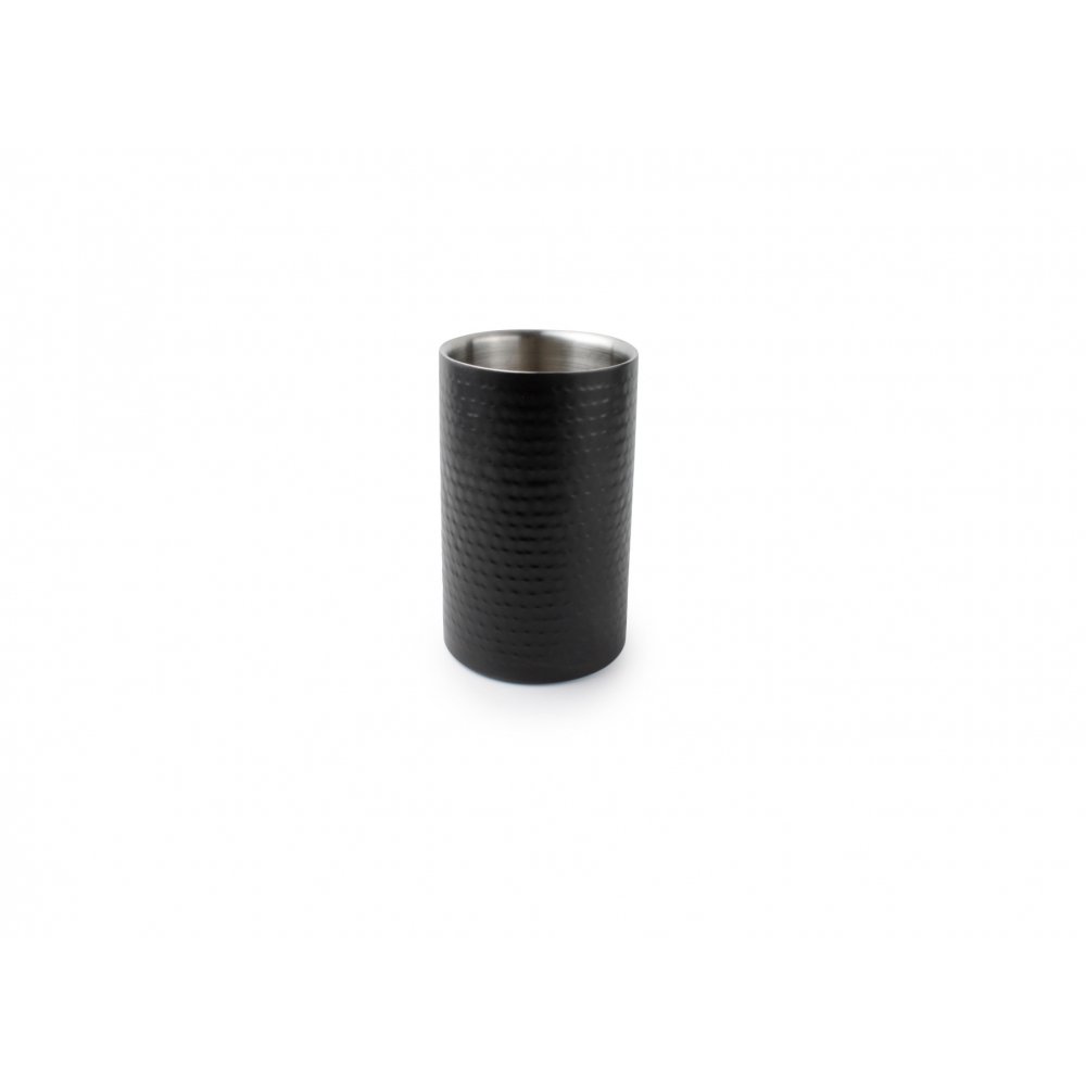 Wine Cooler 12Xh19.5cm Black Hammered Ss
