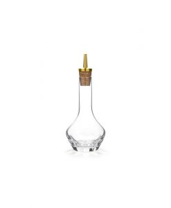 Beveled Bitters Bottle - 100 ml, Gold-Plated Dasher Top