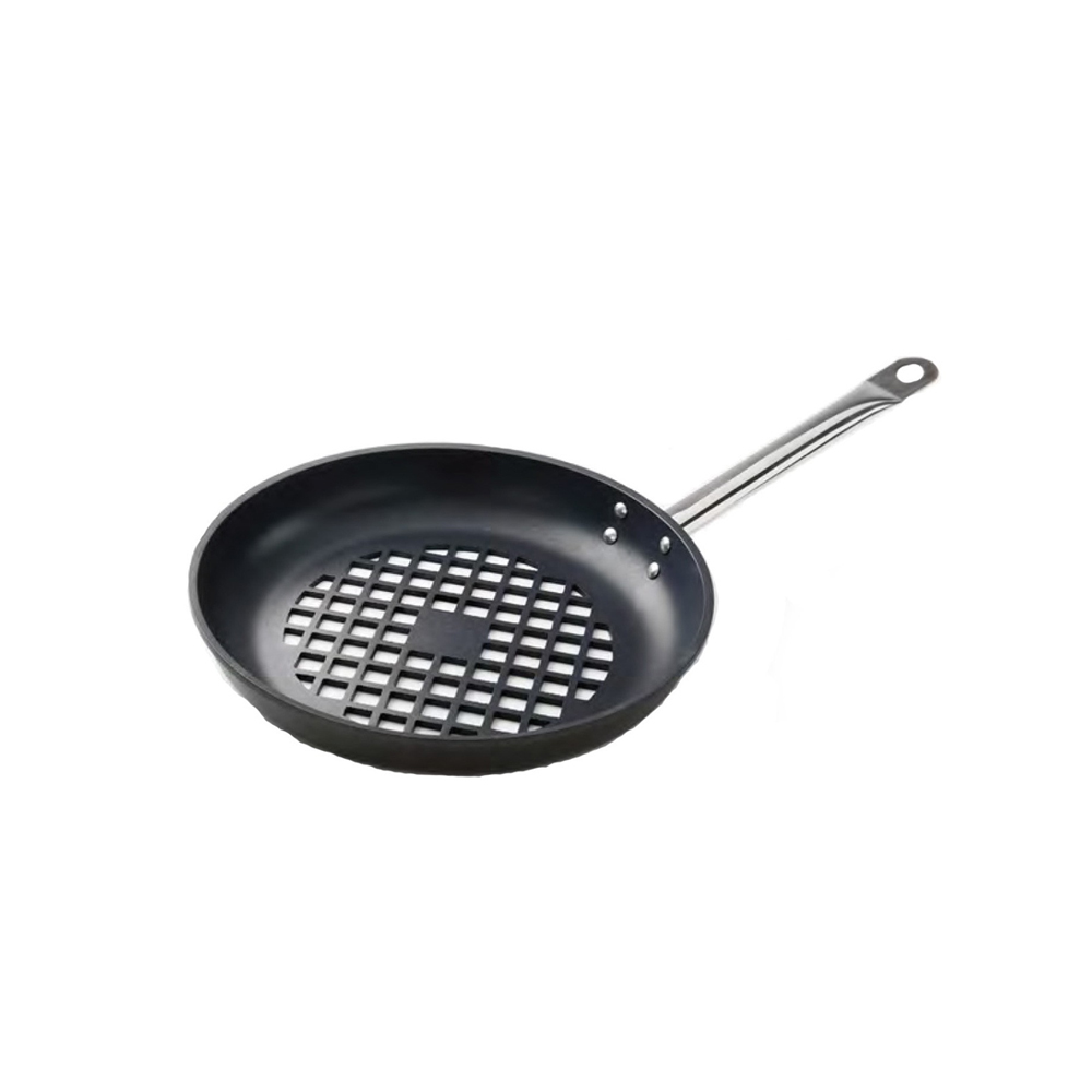 Frypan Bbq 32 Cm With Inox Handle 4 Riv.