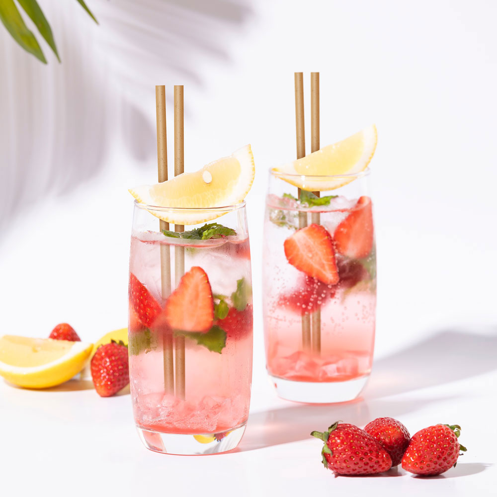 Biodegradable Sugar Cane Straws (Pack of 500pcs) 21cm, 6mm Diameter - Image 2