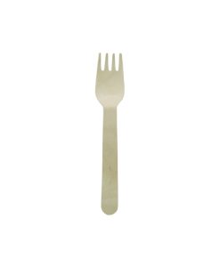 Disposable Forks Wood L16.5Cm Pack Of 100 Earth Essentials