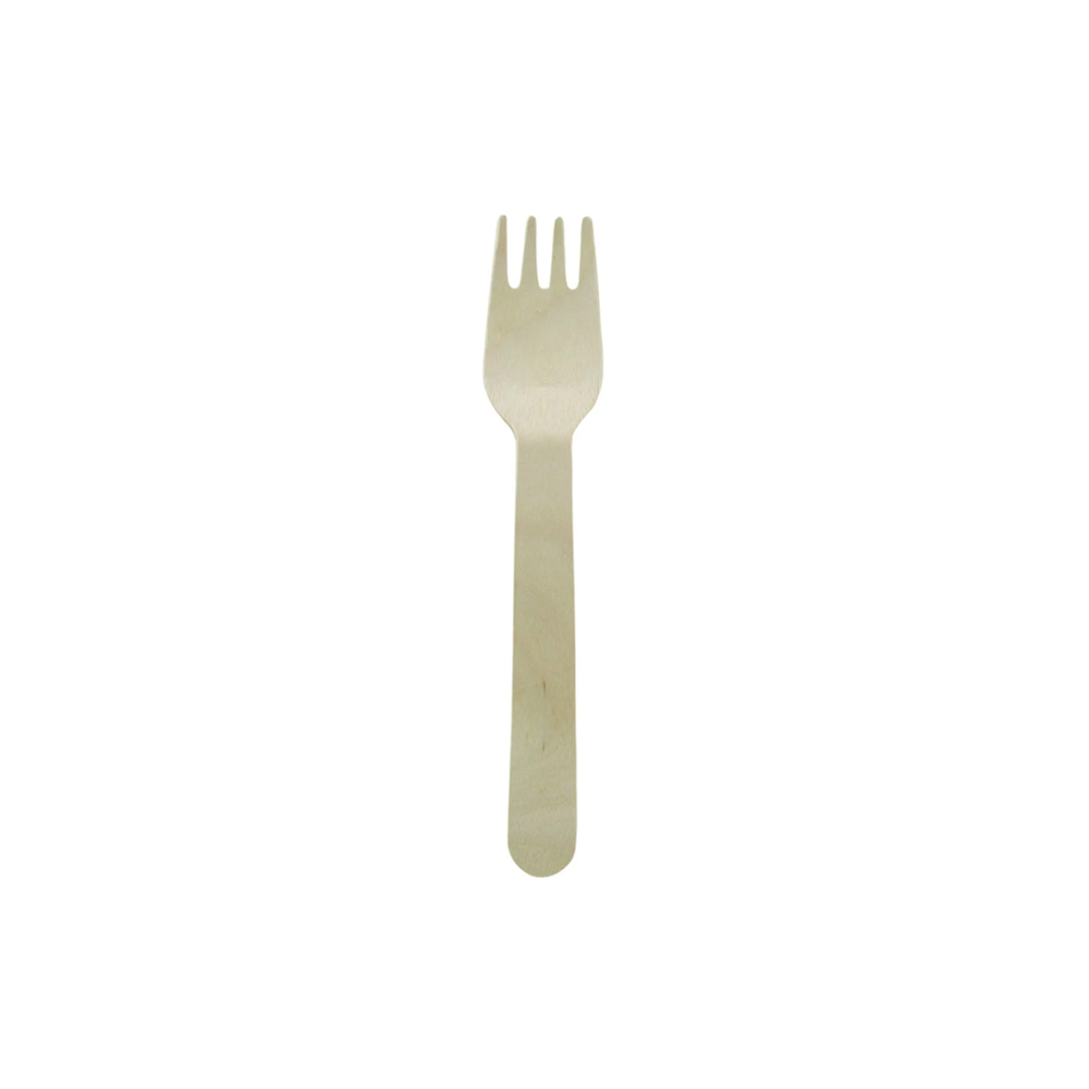 Disposable Forks Wood L16.5Cm Pack Of 100 Earth Essentials