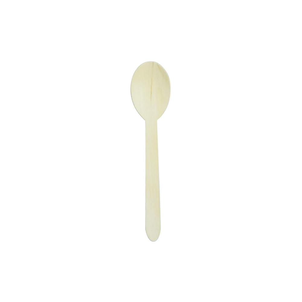 Disposable Spoons Wood L14Cm Pack Of 100 Earth Essentials