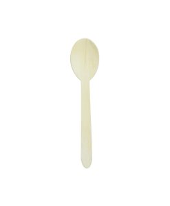 Disposable Spoons Wood L16.5Cm Pack Of 100 Earth Essentials