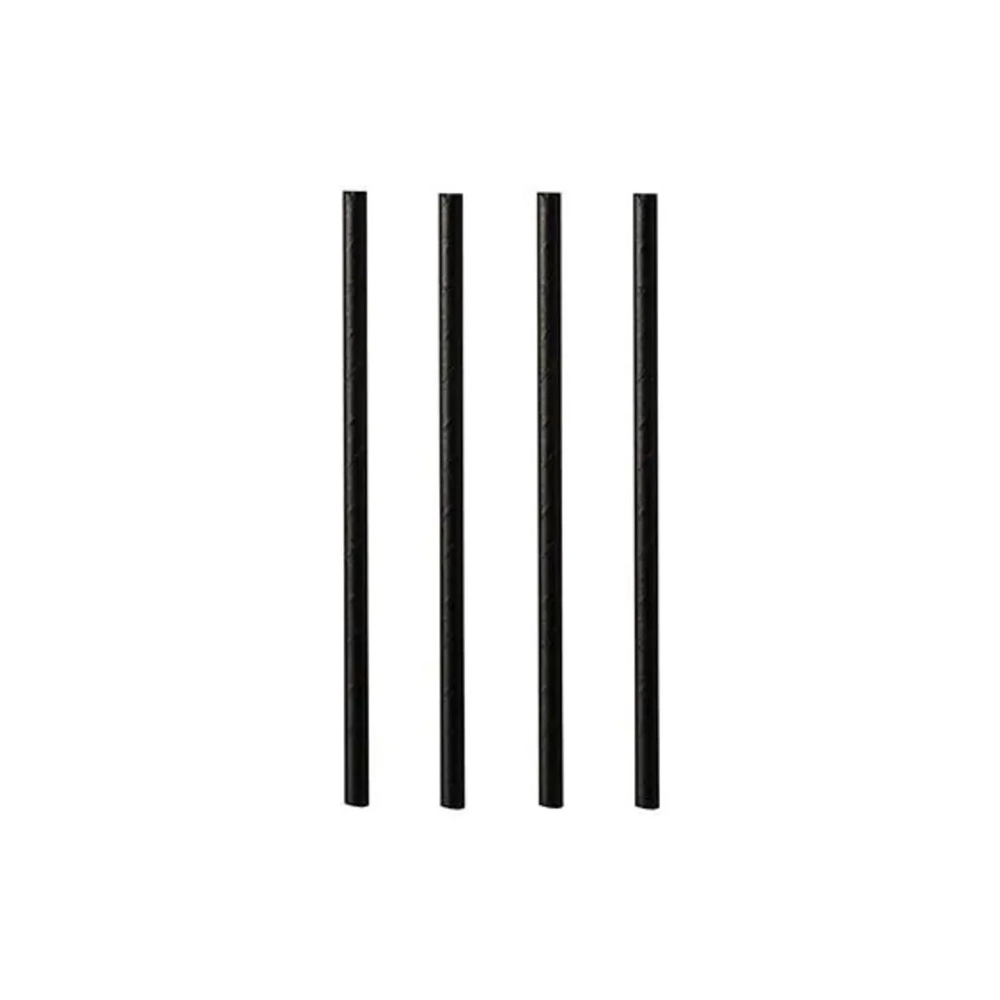 Paper Straws Black D0.6Xl14Cm Pack Of 250 Earth Essentials