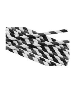 Paper Straws White/ Black Stripes D0.6Xl19.7Cm Pack Of 250 Earth Essentials