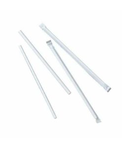 Paper Straws White D0.6Xl19.7Cm Pack Of 250 Individual Packing Earth Essentials