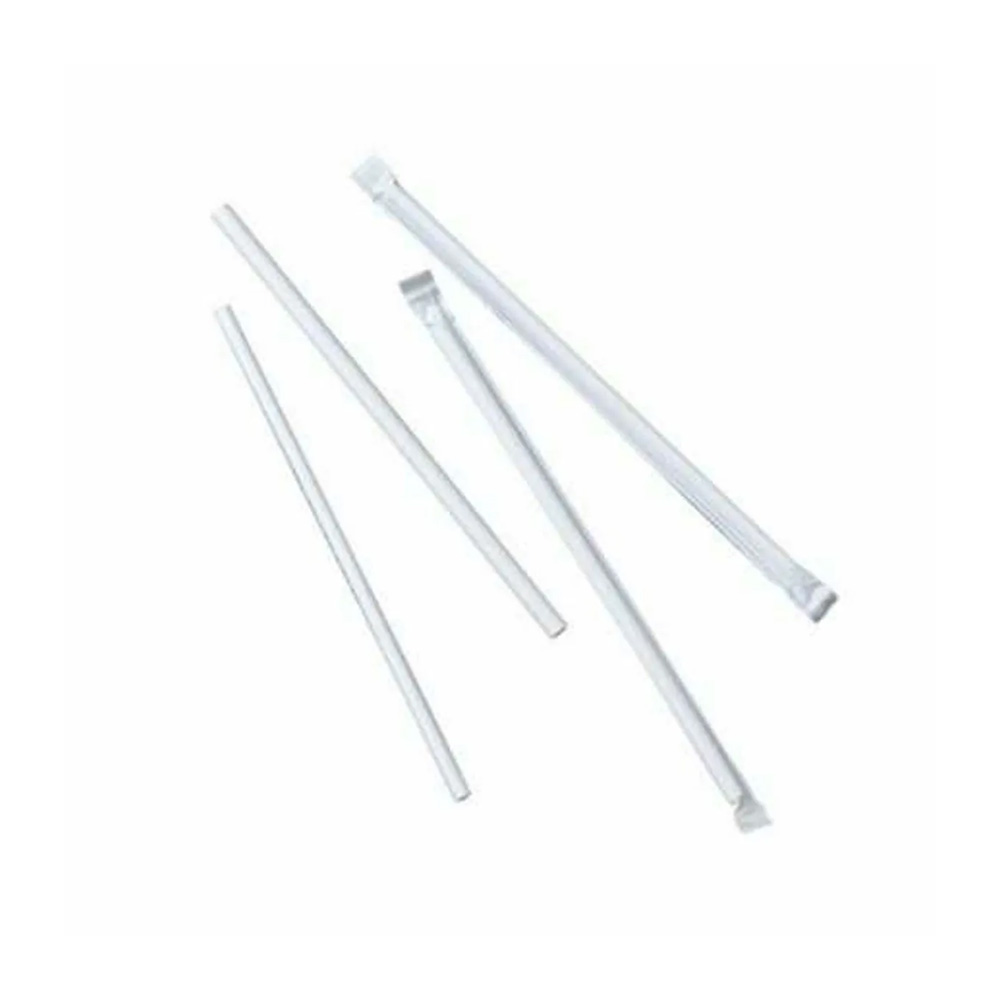Paper Straws White D0.6Xl19.7Cm Pack Of 250 Individual Packing Earth Essentials