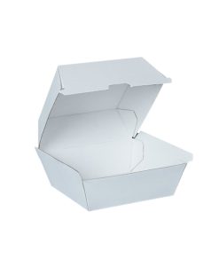 Burger Clamshell Box White Pack Of 50 Pe Coated