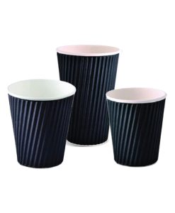 Hot Cup Ripple-Wrap Black Pack Of 15