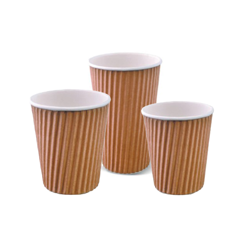 Hot Cup Ripple-Wrap Brown Pack Of 15