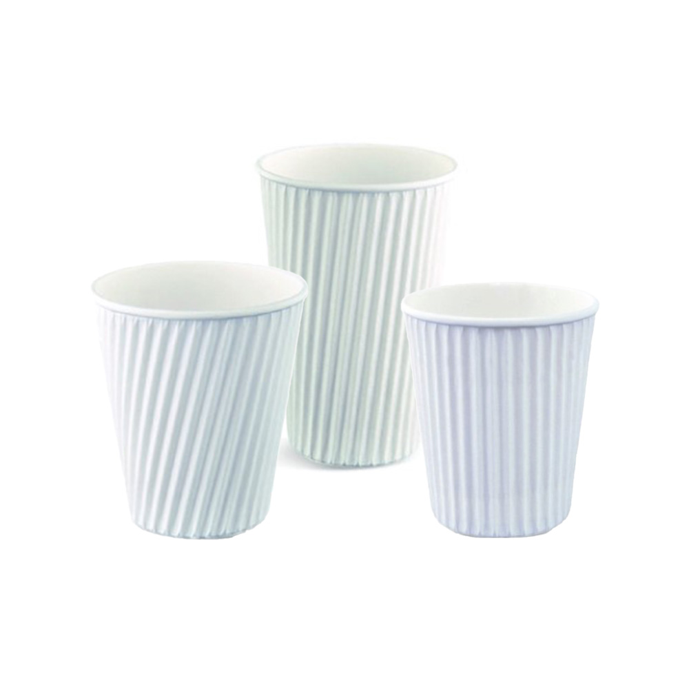 Hot Cup Ripple-Wrap White Pack Of 15