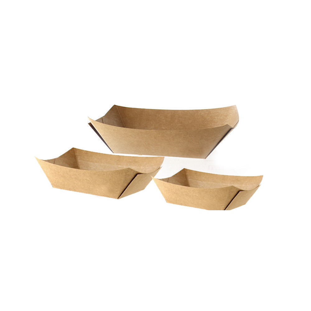Kraft Boat Tray Pack Of 50 Pe Coated
