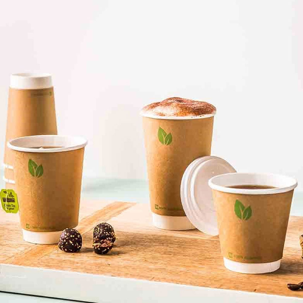 Kraft Hot Cup Double Wall Earth Essential Pack Of 50 - Image 2