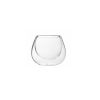 Double-walled glass round transparent borosilicate glass. Ø 6 cm