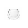 Double-walled glass round transparent borosilicate glass. Ø 9.3 cm