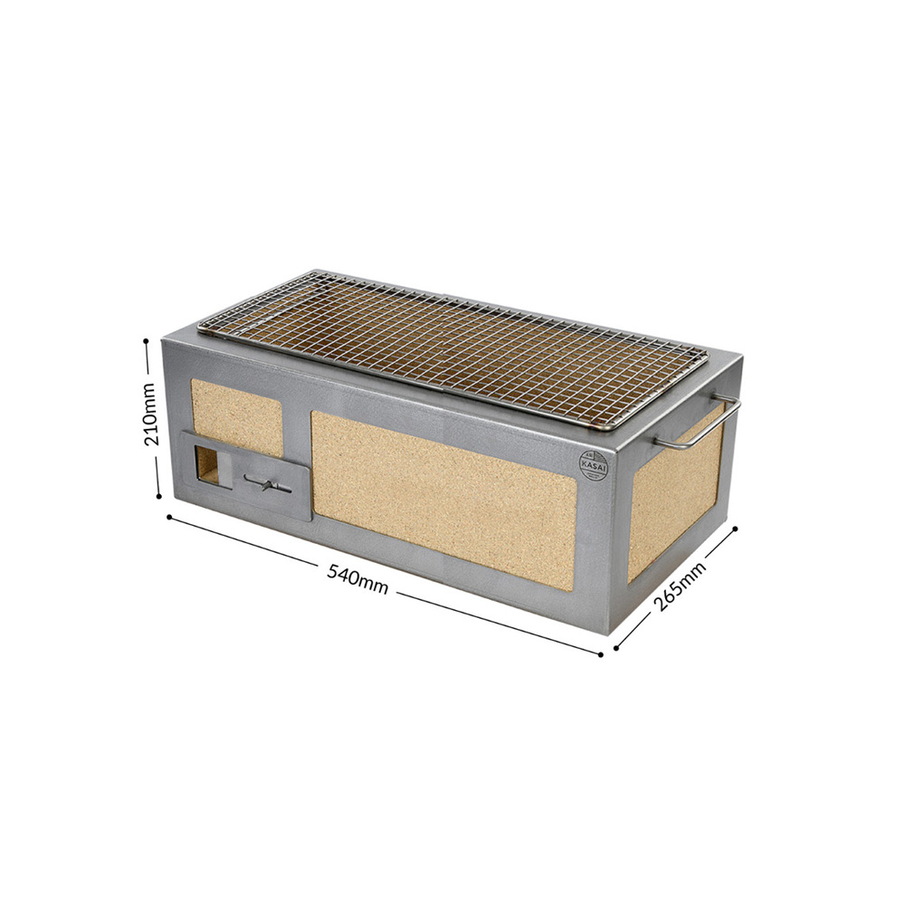 Medium Long Kasai Konro Grill with Stainless Steel Frame - Image 2