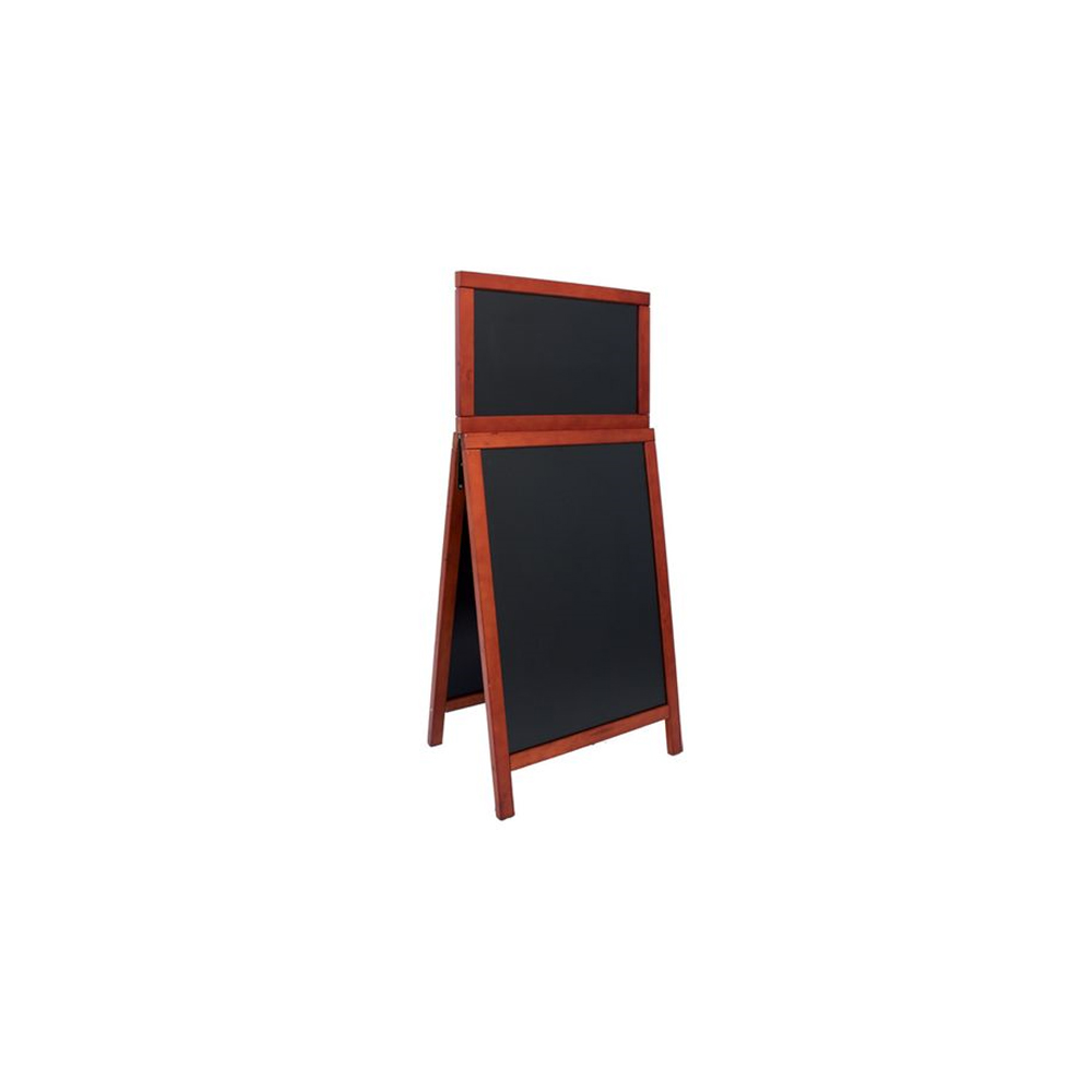 Chalk Board Duplo Top Hard Wood Pavement With Lacquered Mahogany Finish 55X120Cm
