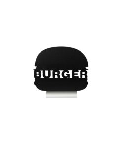 Chalk Board Silhouette "Burger" Table  Aluminium Base Including Chalk Marker Black