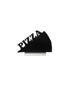 Chalk Board Silhouette "Pizza" Table  Aluminium Base Including Chalk Marker Black