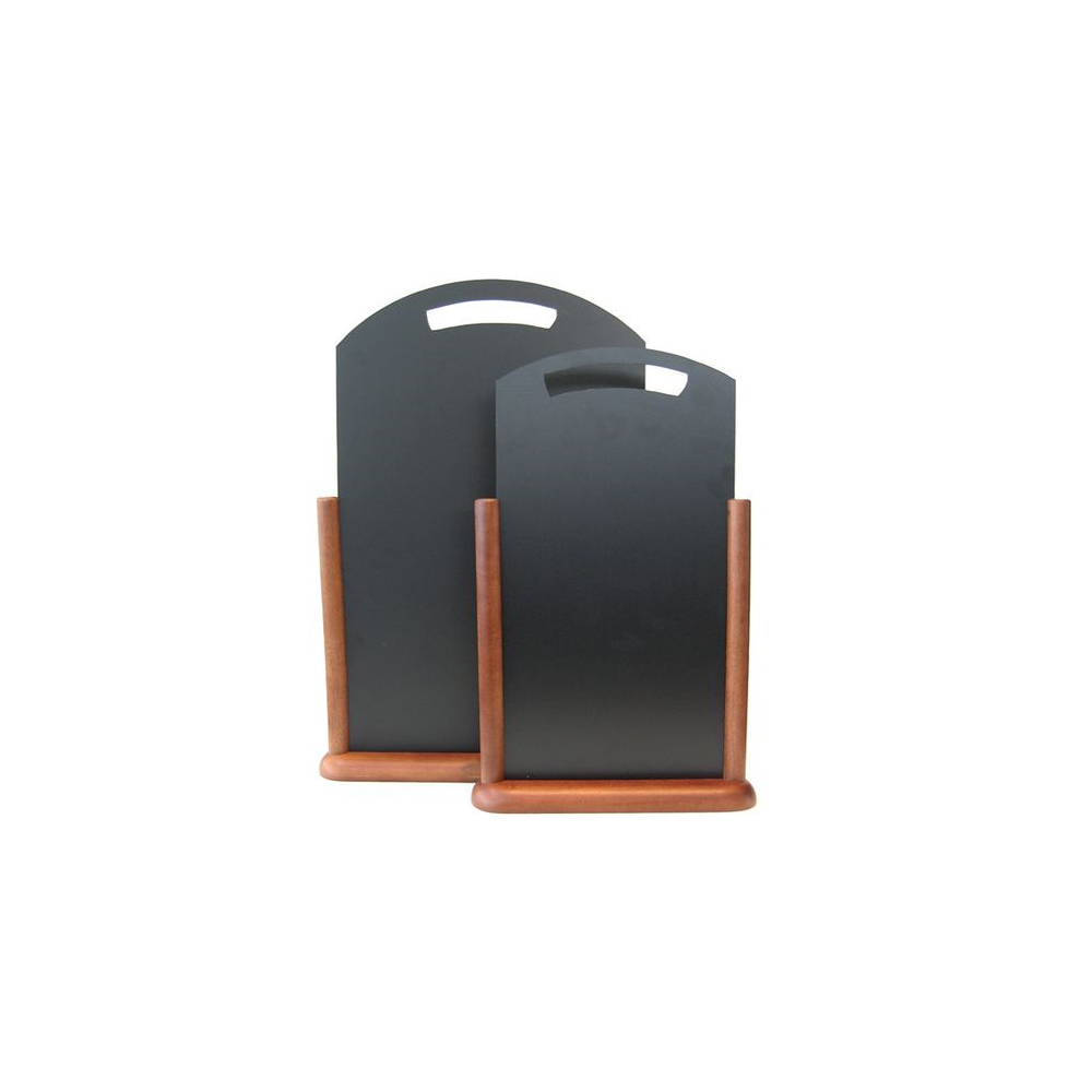 Table Chalk Board Handle X-Large Wood With Lacquered Dark Brown Finish 35X53Cm