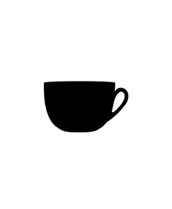 Chalk Board Silhouette "Cup"  L44Xh29Cm