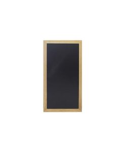 Chalk Board Long Hard Wood With Lacquered Teak Finish Included 56X120Cm + Wall M