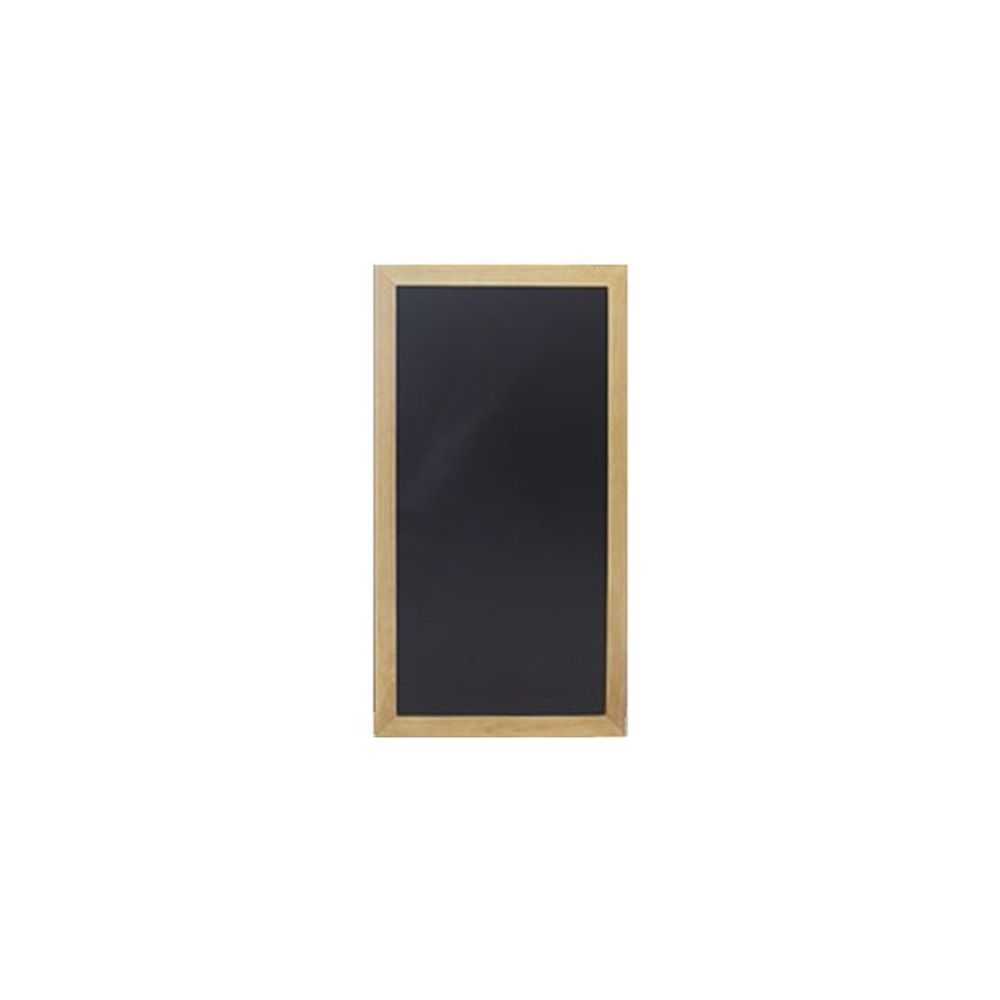 Chalk Board Long Hard Wood With Lacquered Teak Finish Included 56X120Cm + Wall M