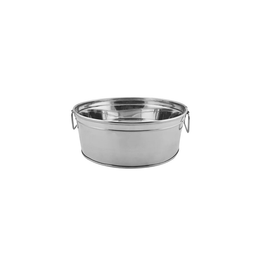 Round Tub D20.6Xh8Cm Satin/Mirror Sst