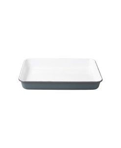 Steel Enamel Pigeon Grey Serving Tray